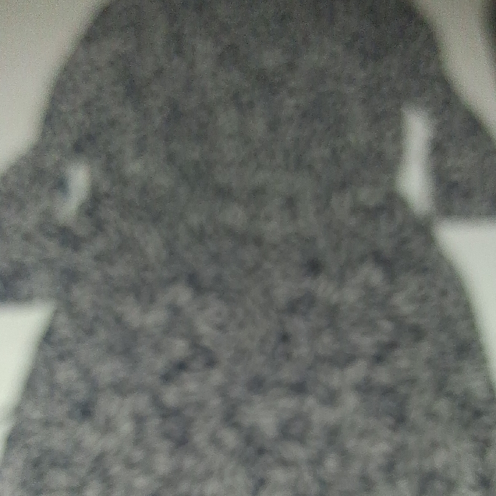 H&M Black & White Leaf Print Faux Wrap Dress Size 6 – V-Neck, 3/4 Sleeve - Picture 4 of 5